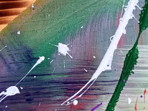 Opera su Legno "Rinascita tra le Fiamme" - Misure 100 x 50 cm - immagine 4