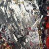 Opera astratta che esplora colori vivaci e forme dinamiche, riflettendo l'energia dell'arte contemporanea.