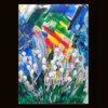 Opera contemporanea che esplora forme e colori in un dialogo visivo innovativo.