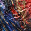 Opera vibrante di un artista contemporaneo, espressione di emozioni e creatività.